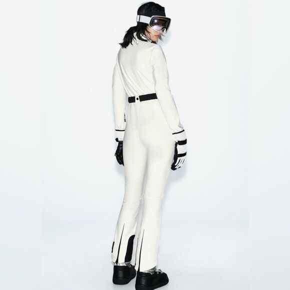 ⛄️ ZARA Ski NWT White and Black Jumpsuit SZ S - Picture 3 of 15